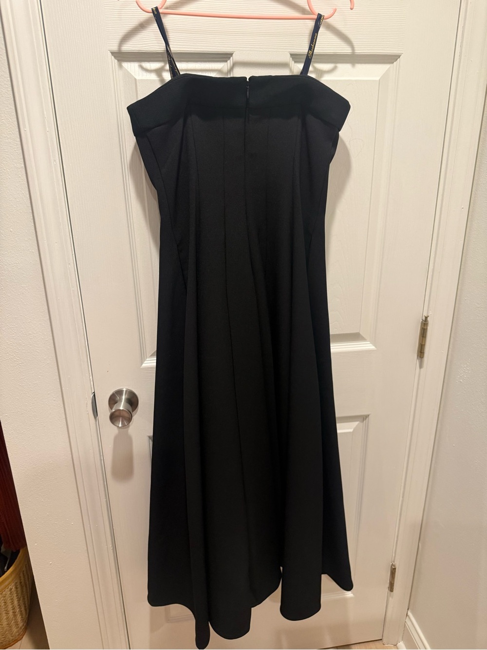 Shoshanna Black Strapless Midi Dress